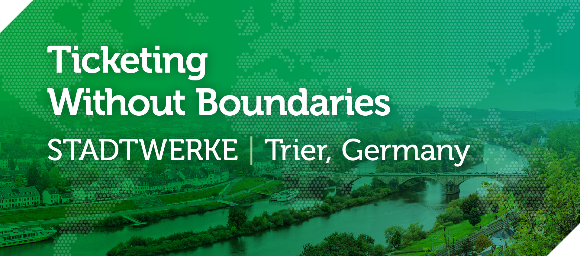 Trier Aerial View with green gradient